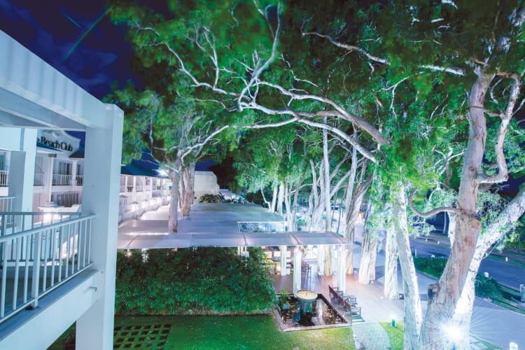 Exterior at night